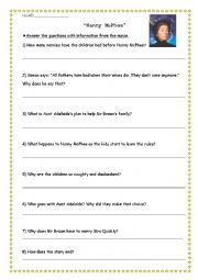 Nanny McPhee - Questionnaire