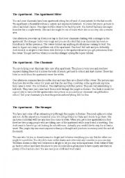 English Worksheet: Roleplay - Stranger in the Apartment