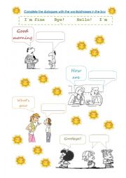 English Worksheet: Greetings