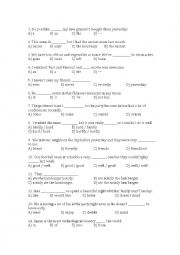 English Worksheet: grammar quiz