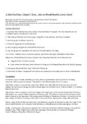 English Worksheet: Mad Hatter Tea Party Role Play