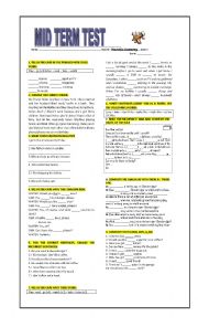English Worksheet: Mid Term test present simple/do,does/some any/wh questions