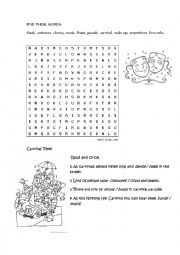 English Worksheet: CARNIVAL TIME