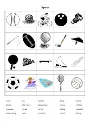 English Worksheet: Sports and Activities