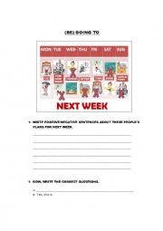 English Worksheet: Be Going To