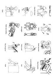 English Worksheet: Can you...?