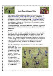 English Worksheet: Cheese-Rolling