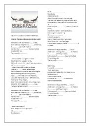 English Worksheet: Rise and Fall