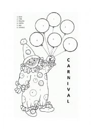 English Worksheet: CARNIVAL FOR KIDS