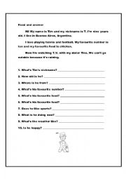 English Worksheet: Revision for kids