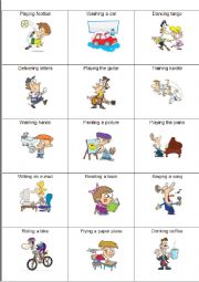English Worksheet: PRESENT CONTINUOUS  GAMES FOR FUN (PANTOMIME)  PART 2 / 2
