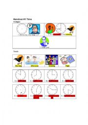 English Worksheet: Time questions and answers 