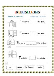 English Worksheet: PREPOSITIONS