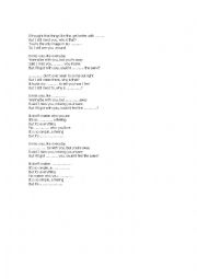 English Worksheet: I miss you Song