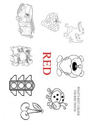 English Worksheet: RED