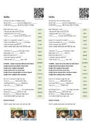 English Worksheet: Lucky - Jazon Mraz feat. Colbie Callait