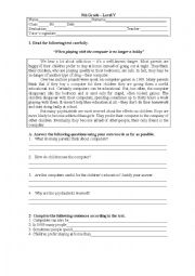 English Worksheet: addictions