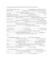 English Worksheet: simple past vs past continous 