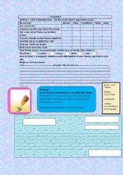 English Worksheet: Revision ( writing tasks)