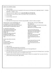 English Worksheet: Dont you worry child