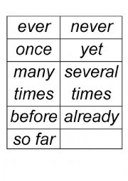 English Worksheet: present perfect expressions