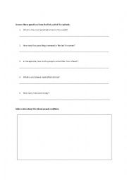 English Worksheet: BBC Africa Episode 6 Worksheet