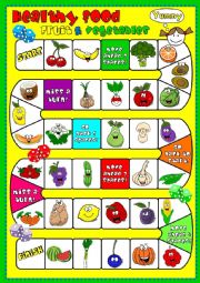 English Worksheet: Healthy food - fruit & vegetables