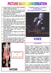 English Worksheet: Picture-based conversation : topic 8 - voice vs show