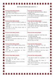 English Worksheet: BE ABLE TO