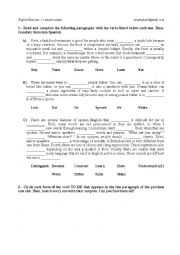 English Worksheet: present simple exercises