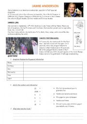 English Worksheet: Jame Anderson