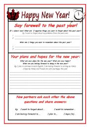 English Worksheet: Happy New Year! Speaking Activity