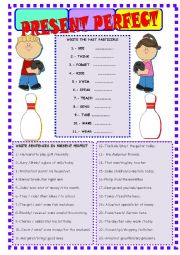 English Worksheet: PRESENT PERFECT TENSE