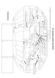 English Worksheet: 15 countries around the World