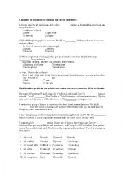 English Worksheet: vocabulary exercise