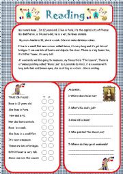 English Worksheet: Easy reading II