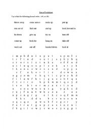 Phrasal Verbs : Wordsearch