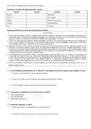 English Worksheet: Reading, Grammar and vocabulary test. Intermediate. Conditionals, wish clauses and passive voice.