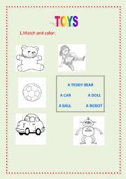 English Worksheet: Toys