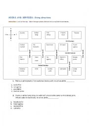 English Worksheet: Goods and Services: Giving direction