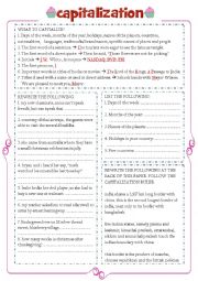 English Worksheet: Rules on Capitalization