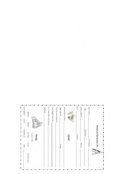 English Worksheet: Personal Information Sheet