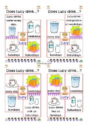 English Worksheet: Simple Present Game Cards 17-24 of 40