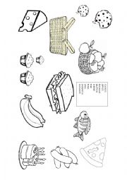 food/picnick read and match - ESL worksheet by enea01