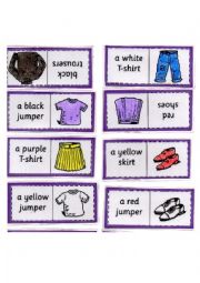 English Worksheet: Domino clothes