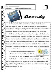 English Worksheet: reading comprehension 