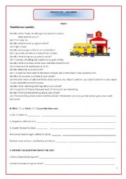 English Worksheet: English test-6th grade
