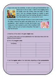 English Worksheet: Past simple exercise