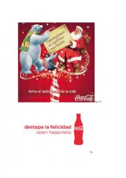 English Worksheet: IDENTIFYING THE RELATIONSHIP BETWEEN CHRISTMAS, HAPPINESS AND COCA COLA COMPANY