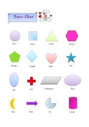 English Worksheet: Shapes chart